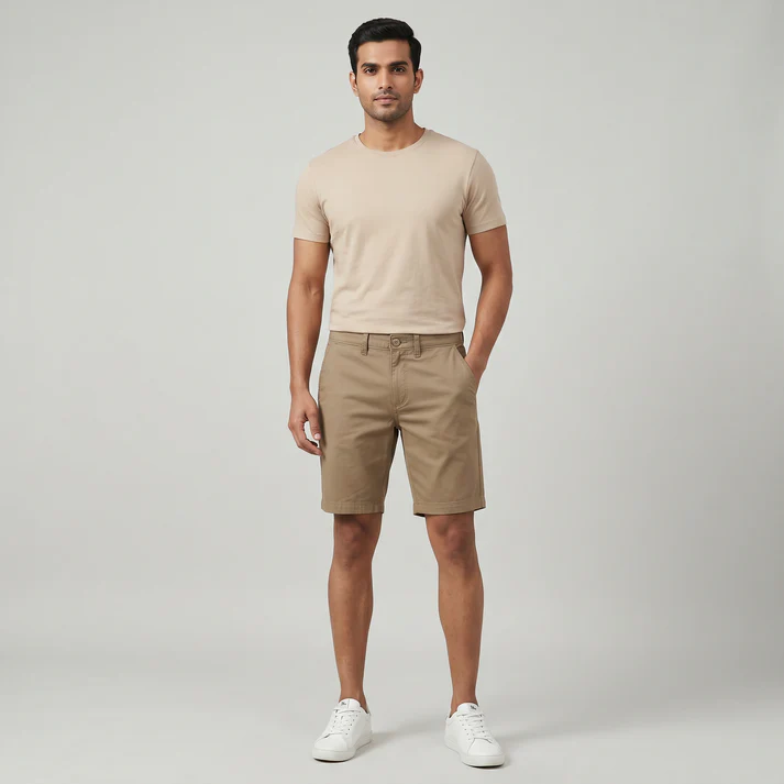 Solid Woven Varsity Shorts